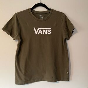 Vans Classic Logo Tee - Olive Green (Unisex Fit)